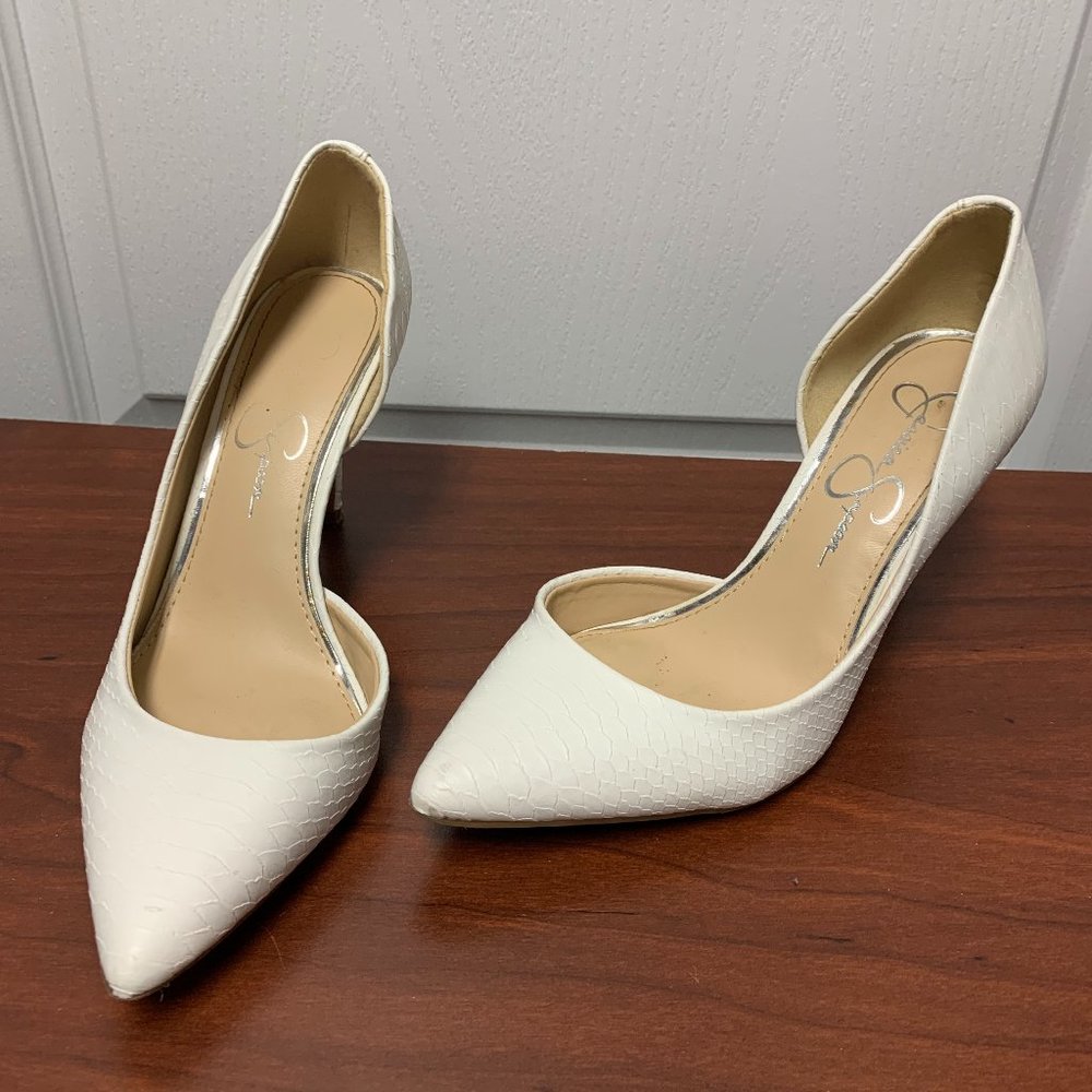 White, Jessica Simpson, Heel, size 8